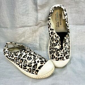 Adventure Wash n Wear by Copper Key Leopard Print Slip on Girls Shoes Size 1